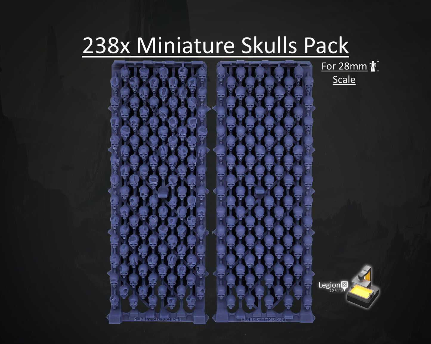 166x Skulls Pack - for Basing 32mm Miniature Scatter Scenery Wargaming Model Bits AoS 30k