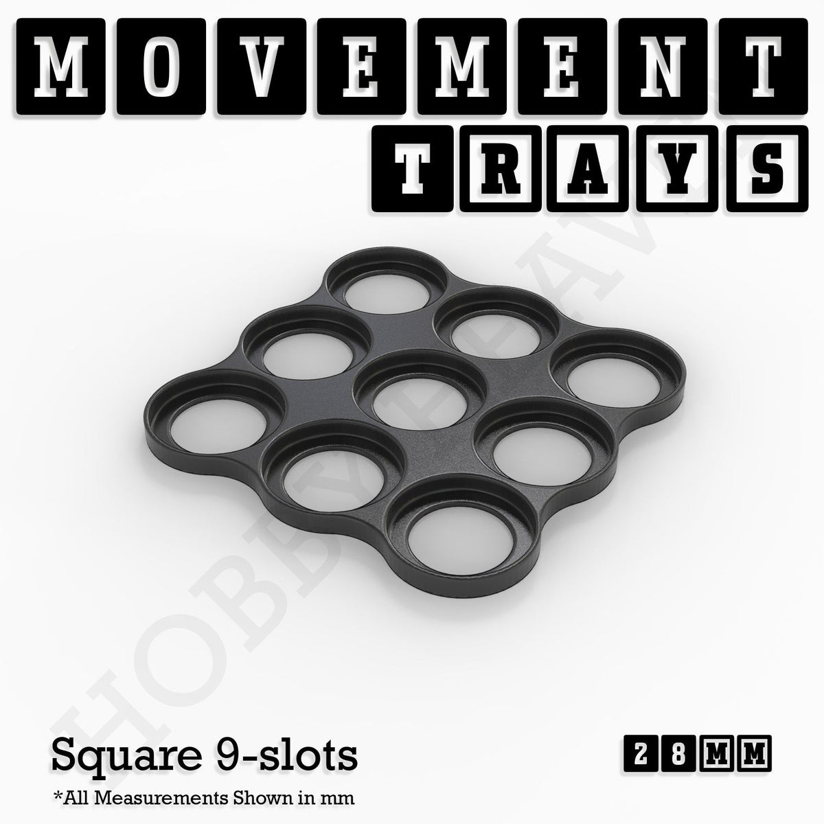 28mm Movement Trays for Tabletop Games | Wargaming | Full Range