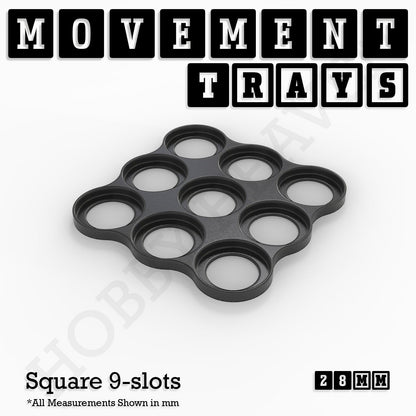28mm Movement Trays for Tabletop Games | Wargaming | Full Range