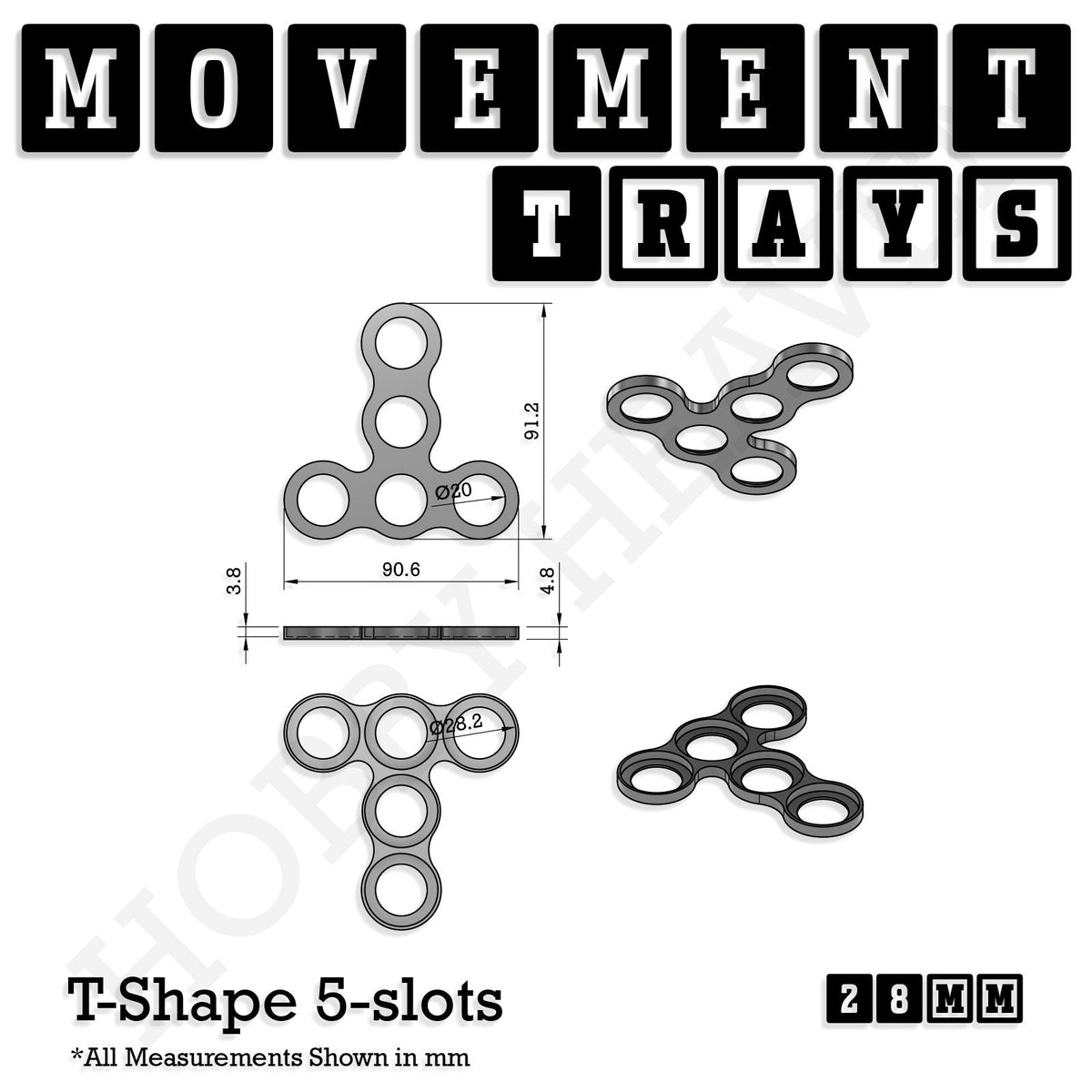 28mm Movement Trays for Tabletop Games | Wargaming | Full Range