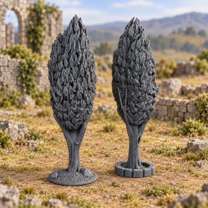 Tree Set 28mm DND Scatter Terrain | Tabletop Wargaming Woodland Scenery for Frostgrave & RPG | 3D Printed