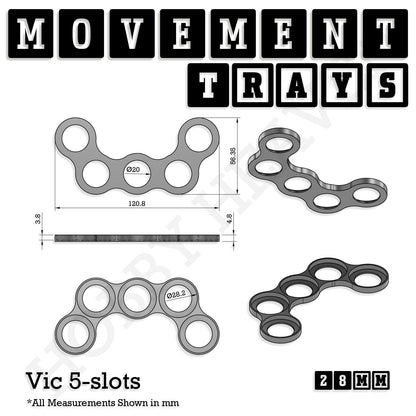 28mm Movement Trays for Tabletop Games | Wargaming | Full Range